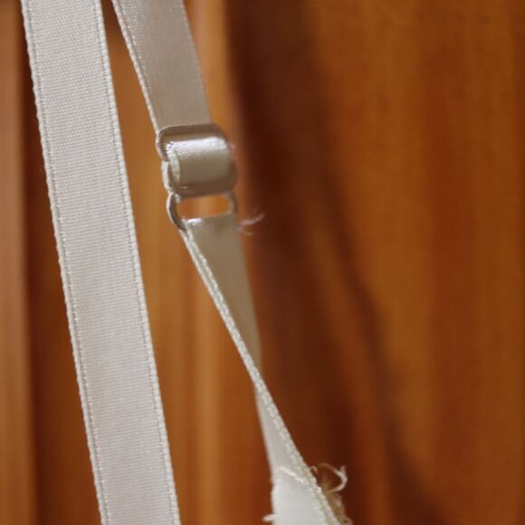 Van Raalte Vintage 1955 Off White Lace Pleated Slip Dress Large Nylon - Picture 12 of 16